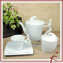Conjunto de chá de porcelana de cor branca de alta qualidade